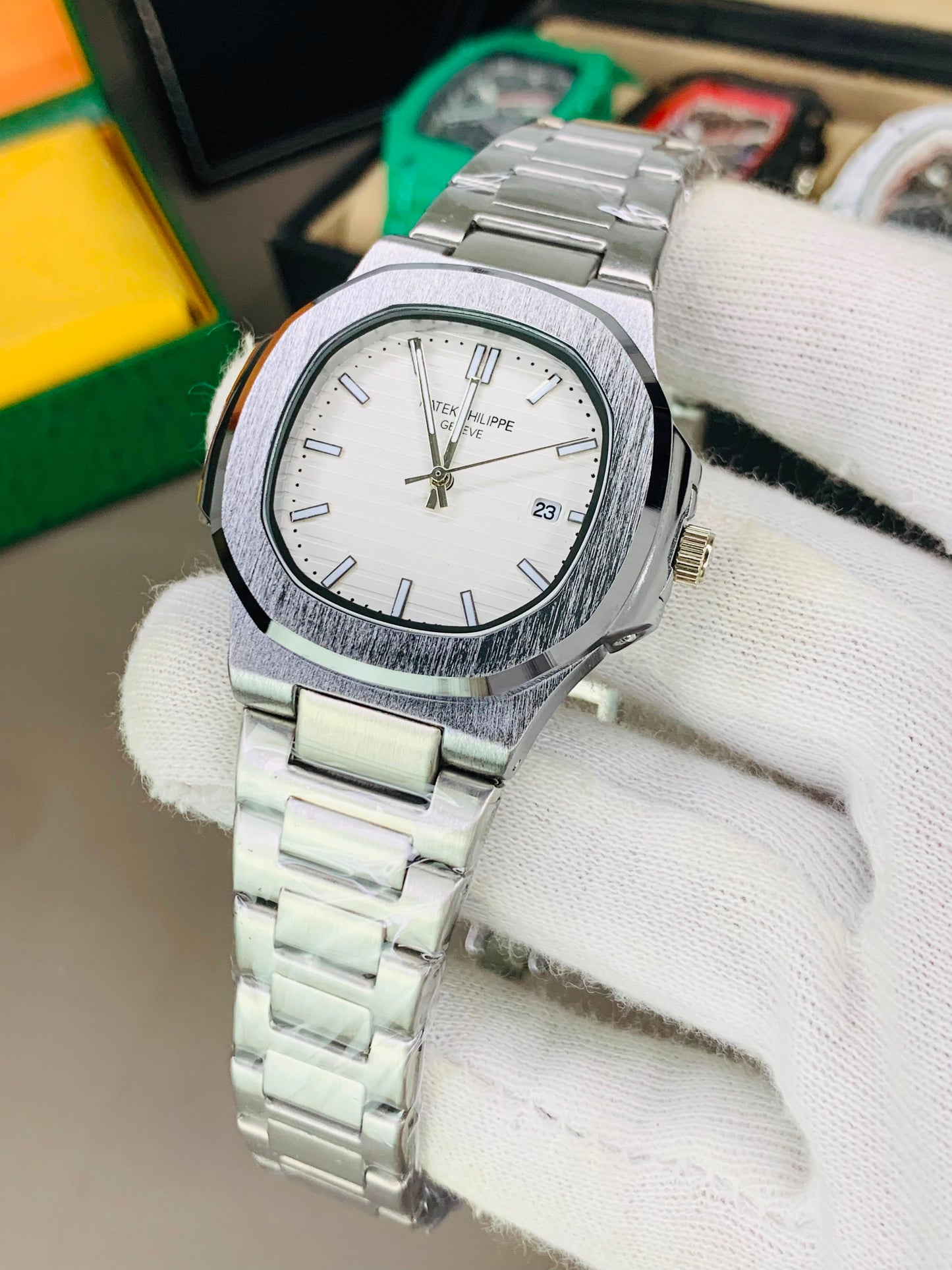Men watch