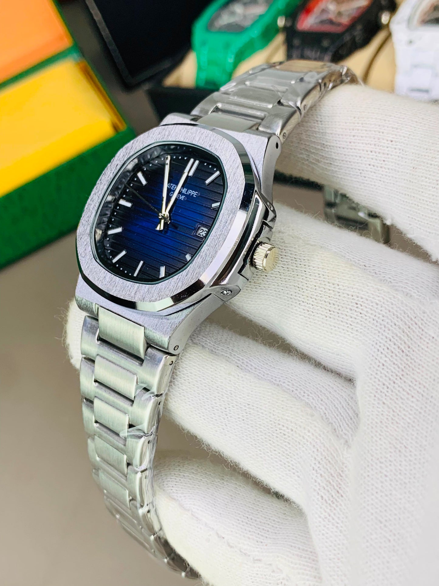 Men watch