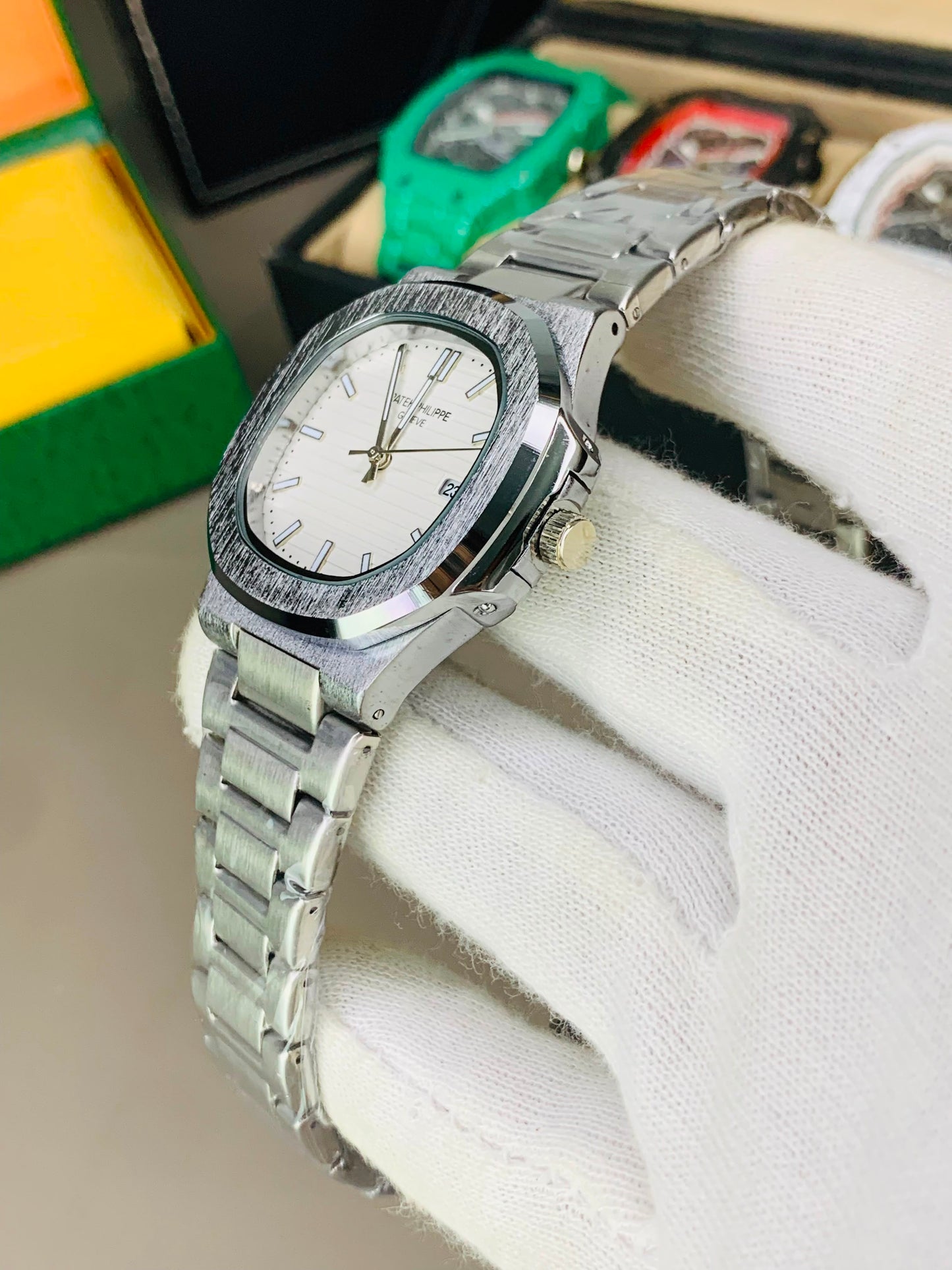 Men watch
