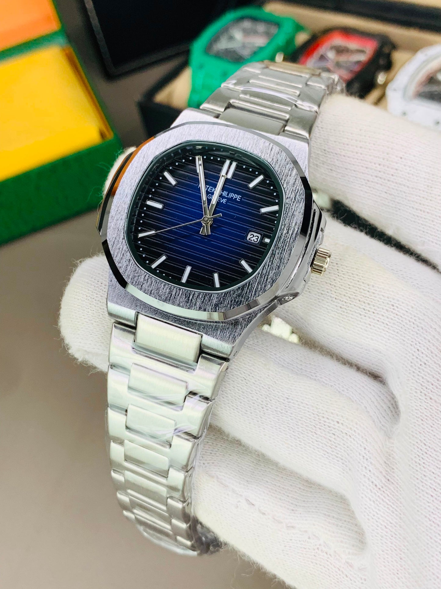 Men watch